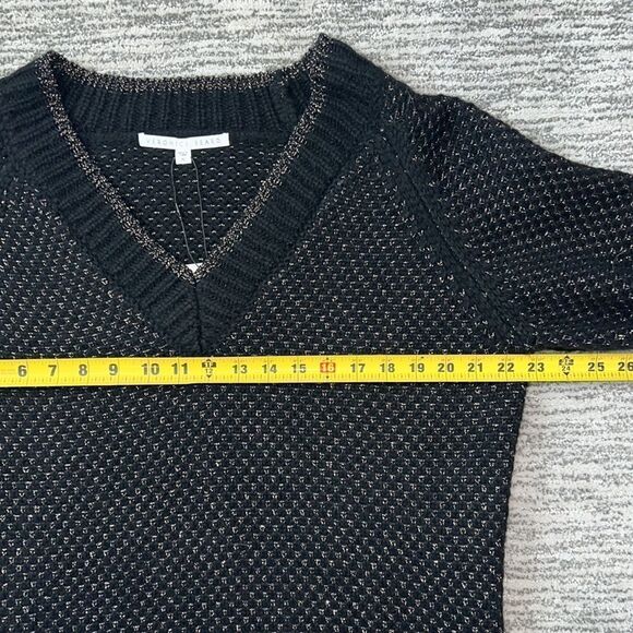 NWT Veronica Beard Mirnie Metallic V-Neck Sweater Relaxed Oversized XL - Picture 11 of 17